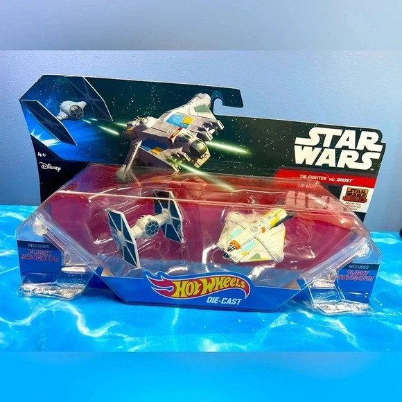Star Wars - Hot  Wheels - Rebels Die-Cast Tie Fighter vs Ghost - BNIB - Picture 1 of 4